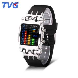 <span class=keywords><strong>Tvg</strong></span> 2231 relógio de pulso masculino, relógio de pulso digital led novo 2019 colorido e fresco, luminoso, à prova d'água, pronto para enviar, relógio casual - Product Image 2