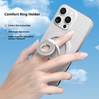 ONEBY TECH. Support de téléphone portable magnétique multifonctionnel en alliage à double anneau pour bureau, pour téléphones de 4 à 7 pouces