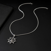 Vente en gros d'usine de colliers unisexes en acier inoxydable avec pendentifs bicolores pouvant être imprimés avec des logos
