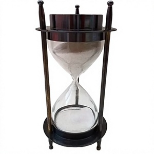 Hot Selling <b>Sand</b> <b>Timer</b> Clock Antique Design Black Color Table Top Decor Hour Glass at Export Price Decorative Gift Item - Product Image 1