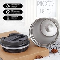 Mug isotherme en acier inoxydable 304 avec couvercle à vis, 350 ml/510 ml, pour café, tasse de voyage, mug de voiture, avec logo