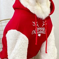 Vêtements d'hiver pour animaux de compagnie en coton biologique vintage, polaire chaude, pour chiens et chats, motif rennes de Noël, pour grands chiens, Golden Retriever, Labrador