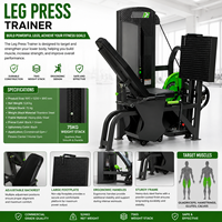 Presse à jambes assise à charges réglables SK Commercial – Appareil professionnel de musculation des membres inférieurs avec pile de poids pour salle de sport