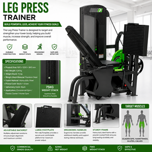 Máquina de <span class=keywords><strong>prensa</strong></span> de piernas sentado con carga de placas SK Commercial, entrenador profesional de fuerza para la parte inferior del cuerpo con pila de pesas para gimnasio - Product Image 3