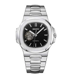 세이코 일본 NH38 스켈레톤 오토매틱 기계식 시계 사파이어 포인터 럭셔리 스포츠 스테인리스 스틸 방수 파텍 다이얼용 - Product Image 6