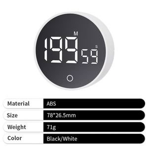 Magnetic Digital LED Display Kitchen Fitness Rotary <b>Timer</b> Touch Control AAA Battery - Product Image 4