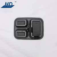 28 oz negro desechable para llevar PP envases de embalaje para microondas envases de plástico para alimentos