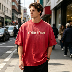 T-Shirt Streetwear Personalizzata di Alta Qualità, 100% Cotone Organico, Design Semplice, Vestibilità Ampia e Pesante 280g/<span class=keywords><strong>m</strong></span>, Lavaggio Acido, Eco-Friendly - Product Image 3