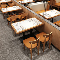 Ensemble table et chaises de salle à manger en bois moderne italien, design moderne pour hôtel, café, restaurant