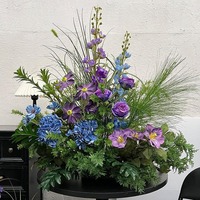 Décoration Florale Artificielle pour Mariage, Plante Artificielle, Composition Florale Prête à l'emploi pour Mariage et Fête, Arrangement Floral au Sol