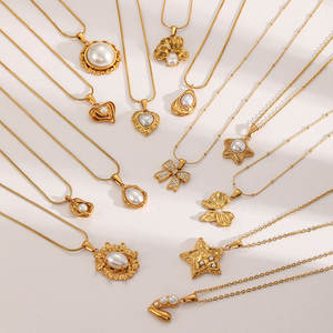 Collar con Colgante Personalizado de Acero Inoxidable 316L, Chapado en Oro PVD de 14K y 18K, Joyería Fina de Moda, Collar de Perlas al por Mayor para Mujer - Product Image 3