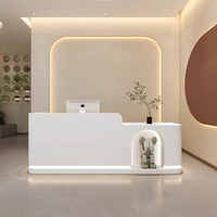 Meubles chinois pas chers en promotion, bureau d'accueil personnalisable de haute qualité pour salon de beauté et usage professionnel