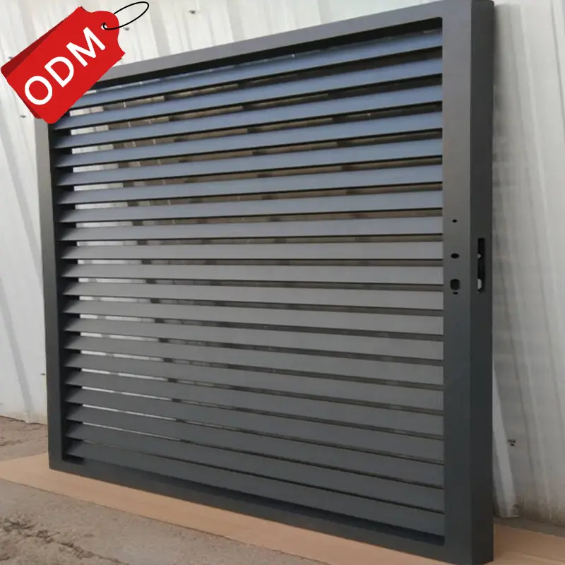 Custom metal privacy garden fence panels aluminum slat fence and gates louvered