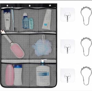 7 Pockets Hanging Shower Organizer with Quick Drying Mesh, Portable Space Saving Bathroom Organizer to Hold Soap, Shampoo - Product Image 1