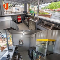 Restaurant en conteneur maritime personnalisé, café mobile, kiosque alimentaire préfabriqué modulaire, cuisine commerciale clé en main, bar extérieur éphémère