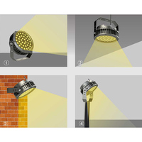 Nouveau design 2026 Projecteur LED RGB IP66 pour projets extérieurs de bâtiment, lumière de scène blanc chaud pour jardin, spot IP66