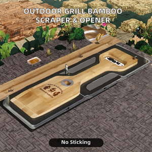 Cepillos <span class=keywords><strong>de</strong></span> limpieza <span class=keywords><strong>de</strong></span> parrillas <span class=keywords><strong>para</strong></span> barbacoa <span class=keywords><strong>de</strong></span> carbón al aire libre, seguros y eficaces, con abridor <span class=keywords><strong>de</strong></span> botellas y mango <span class=keywords><strong>de</strong></span> bambú, herramienta <span class=keywords><strong>de</strong></span> barbacoa ecológica <span class=keywords><strong>de</strong></span> madera. - Product Image 2