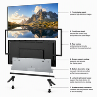 Smart TV LED Android 14 2K 4K 120Hz Pantalla Ancha de 32 Pulgadas Negra para Entretenimiento en el Hogar