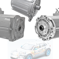 Motor DC Brushless 72V Daya Puncak 20KW untuk EV PMSM 4000W hingga 20000W 15HP IE5 3000 hingga 7000 RPM Torsi Tinggi 20 hingga 85 Nm