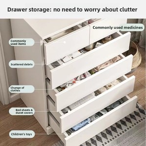 Cómoda Moderna de Madera con 10 Cajones, Diseño Minimalista sin Tiradores, para Dormitorio, Sala de Estar, Mueble Multifuncional para el Hogar - Product Image 2