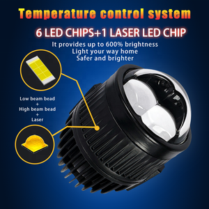 ไฟตัดหมอก JC-48C <span class=keywords><strong>ราคา</strong></span>ถูกที่สุด 180 วัน ไฟตัดหมอกขนาด 2 นิ้ว 150W โปรเจคเตอร์เลนส์ Bi LED แสงเลเซอร์คู่ ไฟตัดหมอกคู่ - Product Image 4