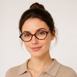 Gafas Ópticas Ovaladas Anti Luz Azul para <span class=keywords><strong>Mujer</strong></span>, Montura y <span class=keywords><strong>Lentes</strong></span> <span class=keywords><strong>de</strong></span> PC para un Estilo Moderno en el Día a Día - Product Image 1