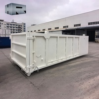 Conteneur à déchets empilable personnalisé avec système de levage par crochet, en acier doux Q235, pour chantier commercial