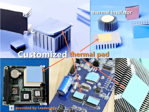 Almohadillas térmicas para teléfono móvil troquelado 5W/mk almohadilla térmica de silicona personalizada, 8mm * 8mm * 1mm con <span class=keywords><strong>fibra</strong></span> de vidrio - Product Image 5