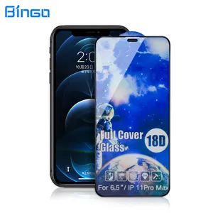 Latest Product 10 In 1 Pack 18d Tempered Glass With Airbag Cell Phone Screen Protector For Iphone 12 13 Pro Max 11 X Xs Max