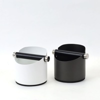 Conteneur à Expresso Minimaliste en Acier Inoxydable, Bac à Grains de Café, Collection Italienne pour Bar à Café, Seau Domestique, Vente Transfrontalière