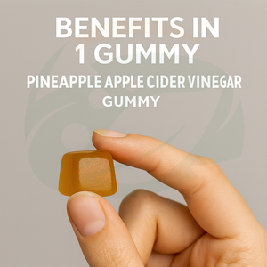 OEM Ananas Appelazijn Gummies met Vitamine B12 voor Dagelijkse Ondersteuning van de Spijsvertering & Metabolisme - Product Image 4