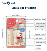 Boîte à charnière transparente en plastique pour emballage blister personnalisé, pour cosmétiques, blush compact et poudre de fond de teint, en PET.