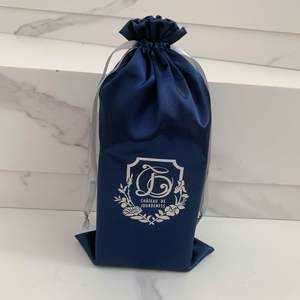 Large Quantity Customizable Eco-Friendly Cotton Satin <b>Drawstring</b> Storage Gift Bag Dustproof Luxury Packaging Year Dragon Lucky - Product Image 3