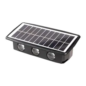 Lampe solaire LED murale à capteur, vente en gros, veilleuse à induction, lanterne étanche d'extérieur pour jardin patio parc décoration