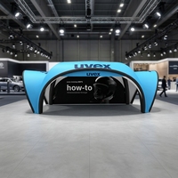 Stand Publicitaire Gonflable pour Salon Automobile, Tente Publicitaire Gonflable Personnalisée Imprimée, Portable, 4x6m, Imperméable et Résistante au Vent
