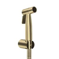 Ensemble de pulvérisateur de toilette moderne en acier inoxydable avec bidet, buse multifonction, valve en plastique, finition brossée, design simple et moderne