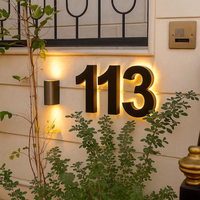 Vente en gros personnalisé LED Maison/Hôtel/Appartement/Classe/Bureau Numéro Plaque de porte Plaque de signalisation