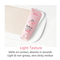 Crème solaire hydratante OEM à indice de protection élevé : bloque les rayons UV ; Crème hydratante et éclaircissante à la fleur de cerisier : nourrit la peau