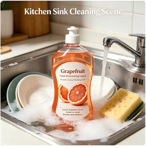 Líquido Lavavajillas Desechable Ecológico OEM con Espuma Abundante para Eliminar Manchas de Grasa de la Cocina con Fragancias Florales/Limón/Océano - Product Image 5