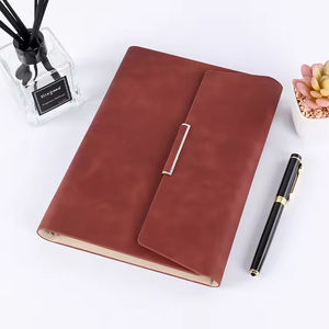 A5 Leather Hardcover Business <b>Notebook</b> with Thermal Binding-Customized Design for Office Meetings & Record Keeping - Product Image 4