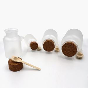 100ml 200ml 300ml 500ml Frosted Plastic Bottle ABS Bath Salt <b>Jar</b> <b>with</b> <b>Cork</b> <b>Lid</b> Small Spoon clear Wide Mouth Bottles Big Capacity - Product Image 4