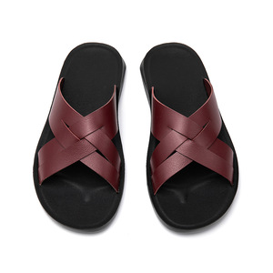 Nouvelles sandales d'été 2025 en PU à bout fermé, décontractées, pour l'extérieur, unies, à enfiler, pour le bureau et la carrière, confortables pour hommes - Product Image 5