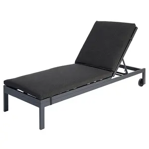 Luxus bewegliche Aluminium rahmen Rad Sun Beach Patio Pool Gartenmöbel Chaise Lounge Chair