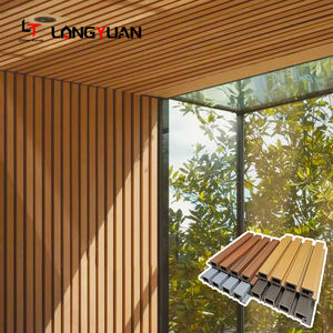 Panneau De Pared Extérieur WPC Panneau mural Bardage Bois Plastique Composite Extérieur WPC Panneau mural cannelé - Product Image 1