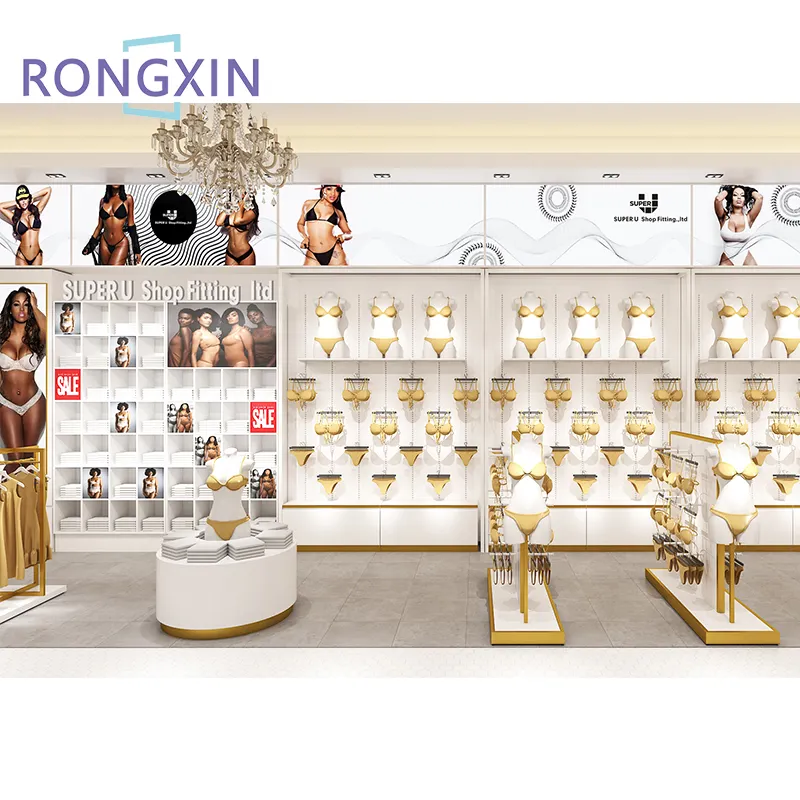 Tailor Made Women lingerie Shop Display Rack Solution Retail Store Interior Design for Underwear Fashion Stand