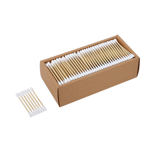 Cotons-tiges originaux Q Tips 500 pièces/boîte, bâtonnets en bambou, cotons-tiges avec boîte en papier kraft - Product Image 4