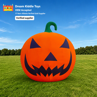 Citrouille gonflable géante de 4 m avec souffleur, décoration publicitaire d'Halloween pour événements commerciaux en extérieur, idéale pour les centres commerciaux et les pelouses