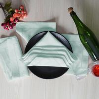 Serviettes de table en lin de luxe personnalisées avec ourlet festonné, couleurs unies, design moderne, serviettes carrées faites à la main pour les mariages et les fêtes