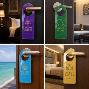 Cartes de porte-hangings haut de gamme en gros, directement de l'usine, pour service en chambre d'hôtel, avec logo couleur personnalisé, impression numérique, marque Bycy - Product Image 3