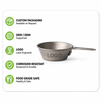 Bol Sierra en titane léger et pliable, ustensile de cuisine sain et portable pour le camping